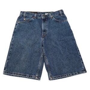 Vintage Levis 550 Mens Relaxed Fit Denim Shorts Blue Made in USA W34 L11 Jorts